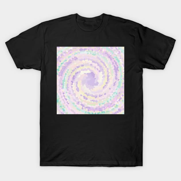 Diamond Swirl of Diamond Unicorn Dots Pattern T-Shirt by Peaceful Space AS